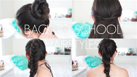 Back To School Hairstyles Quick Easy And Heatless Youtube