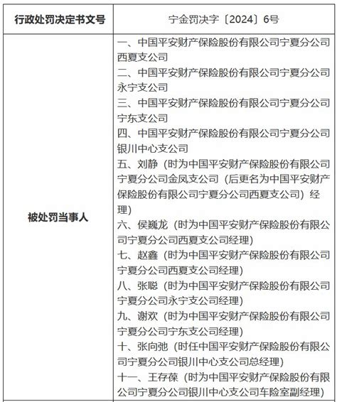 因编制虚假资料、给予投保人保险合同约定以外利益 平安产险宁夏分公司四家支公司共计被罚36万元新浪财经新浪网