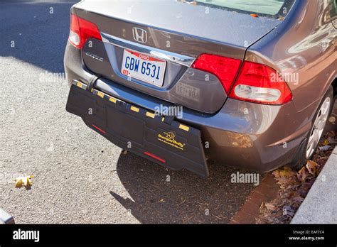 Car Bumper Guard On Rear Bumper Usa Stock Photo Alamy