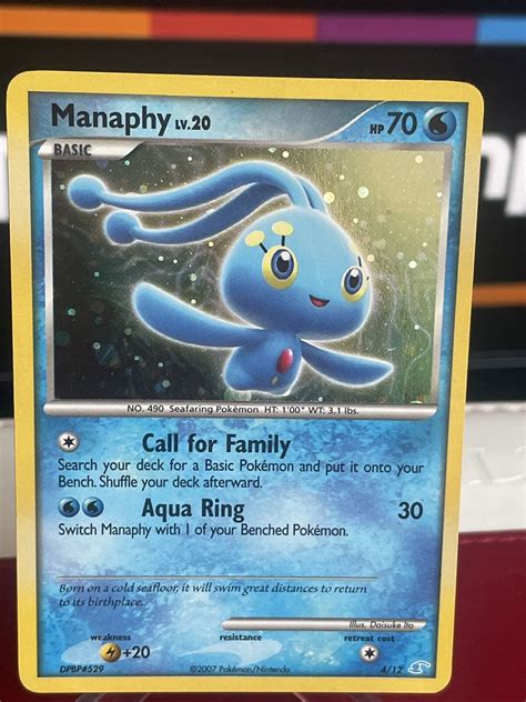 Pok Mon Tcg Manaphy Dp Training Kit Blue Cosmos Holo Rare Common