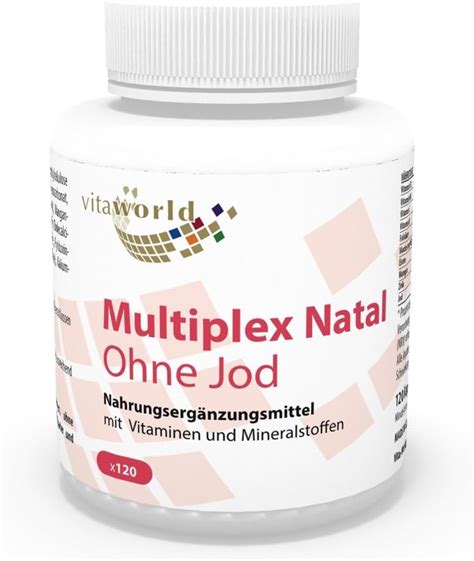 Vita World Prenatal Multivitamin Without Iodine 120 Capsules Made In