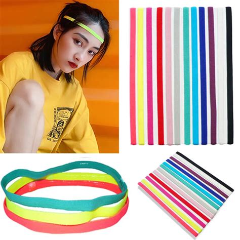 Elastic Absorbent Sweat Bands Yoga Running Fitness Headband Thin Sports