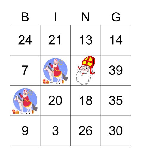 Sinterklaas Bingo Card