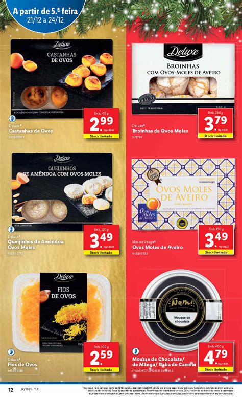 Antevisão Folheto LIDL Doces Natal Promoções 21 dezembro a 24 dezembro