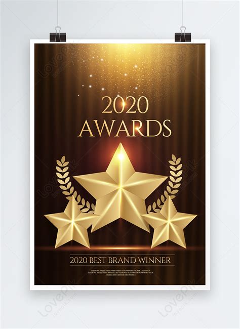 Premium Golden Award Poster Template Imagepicture Free Download