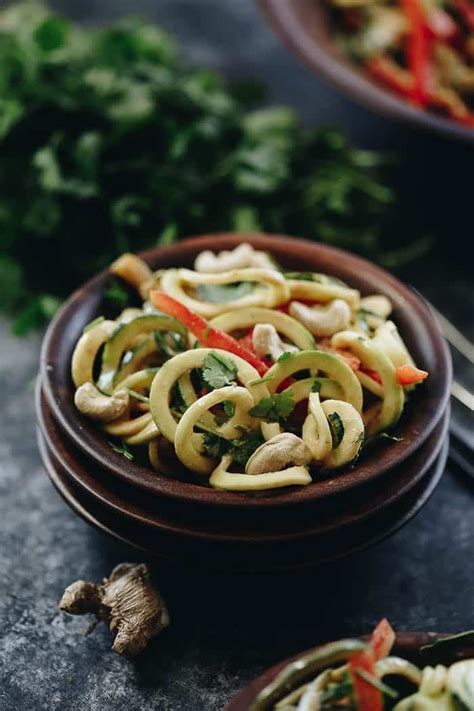 Thai Zucchini Noodle Salad The Healthy Maven