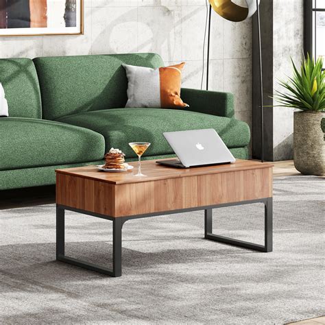 Brayden Studio Valero Lift Top Extendable Sled Coffee Table With