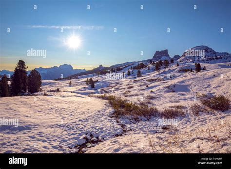 Winter in the Dolomites, Northern Italy Stock Photo - Alamy