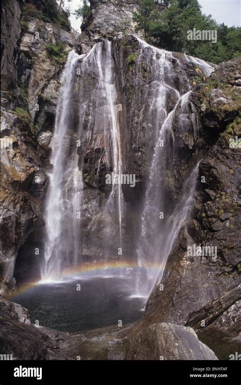 Switzerland Canton Of Ticino Water Waterfall Stone Rock Rocks Creek