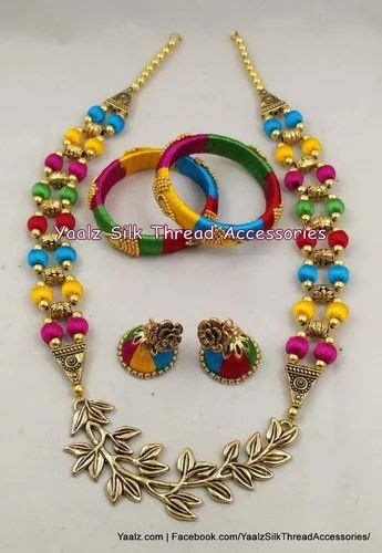 Multicolor Handmade Silk Thread Necklace Set Box At Rs 750 Set In Chennai