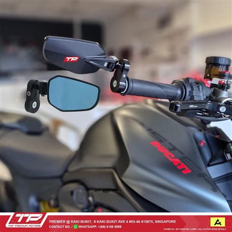 Cnc Racing Evo Bar End Mirror Left And Right Motorcycles Motorcycle