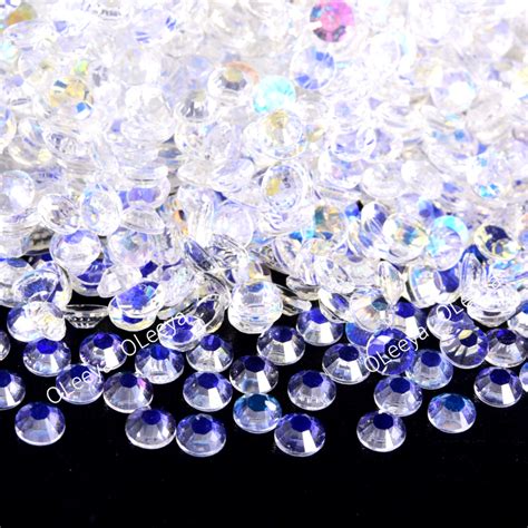 Oleeya Bulk Packing Flatback Rhinestone Clear Strass Resin Crystal Gem