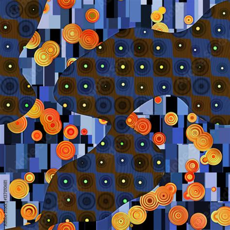 Abstract pattern in Gustav Klimt style Stock Illustration | Adobe Stock