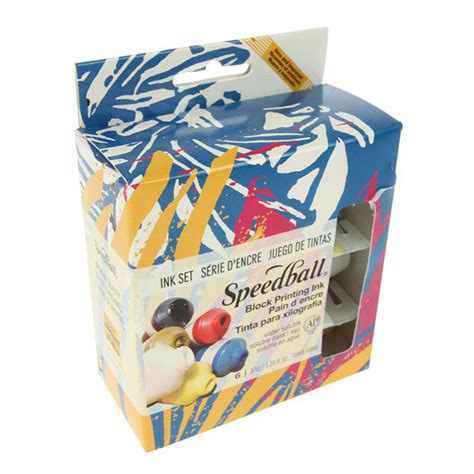 Speedball Block Printing Ink Starter Set 6 Tubes — Fred Aldous