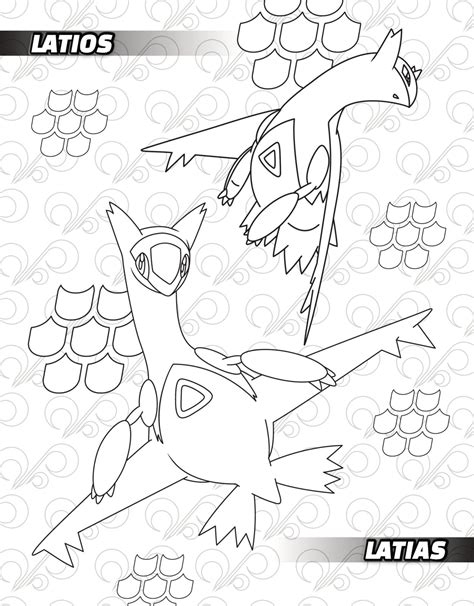 Pokemon Latias And Latios Coloring Pages