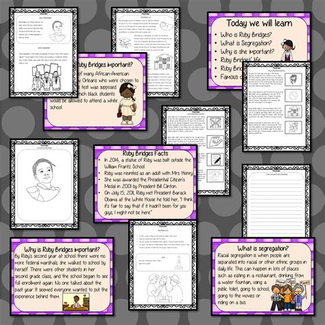 Ruby Bridges Powerpoint And Worksheets Lesson Teaching Resources