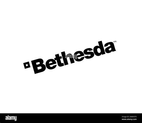 Bethesda Softworks, rotated logo, white background Stock Photo - Alamy