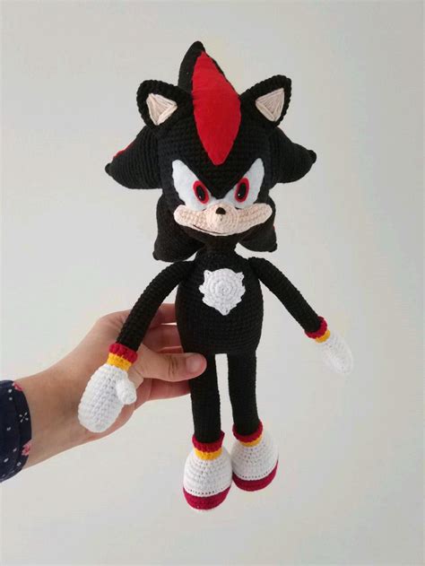 Shadow The Hedgehog Sonic Boom Inspired Crochet Doll Etsy Uk