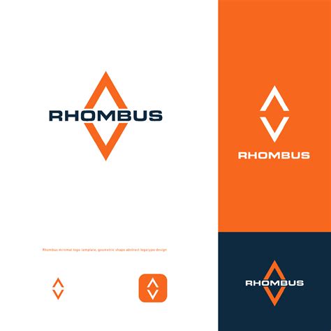 Rhombus Flat Minimal Style Vector Logo Concept Arrow Up And Down