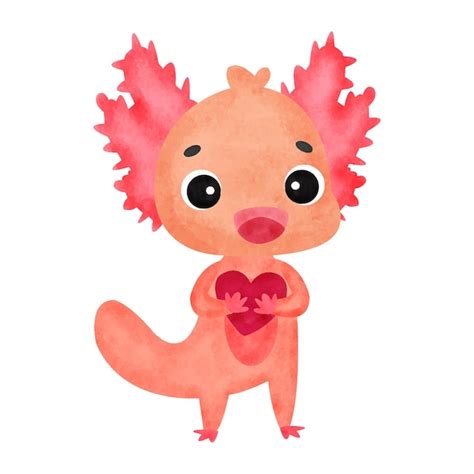 Premium Vector Cute Watercolor Axolotl