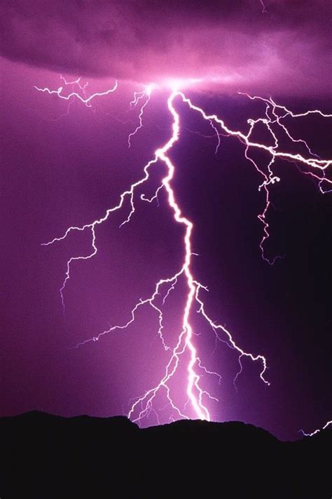 Purple Lightning In The Sky