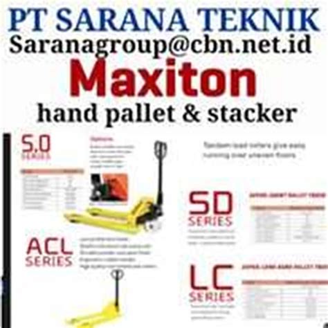 Jual Maxiton Hand Pallet And Stacker Pt Sarana Teknik Hand Pallet Oleh Pt