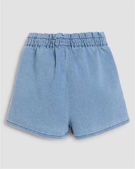 Riachuelo Short Jeans Infantil Clochard Cinto A Denim M Dio