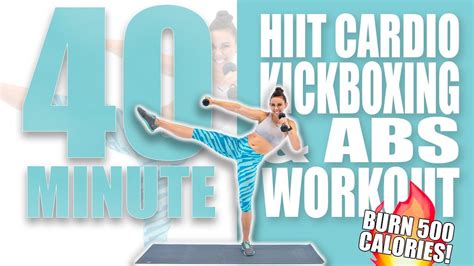 40 Minute Hiit Cardio Kickboxing And Abs Workout Sydney Cummings 🔥burn