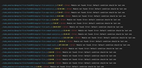 Angular Firebase Throws Error Module Not Found Error Default