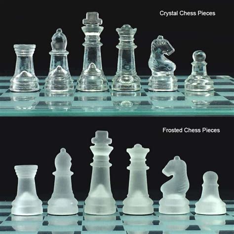 Elegant Glass Chess Set in Two Sizes for All Levels