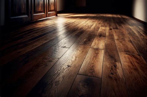 Premium Ai Image Photo Brown Wooden Flooring