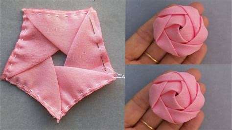 Diy How To Make An Adorable Fabric Rose Flower In Just Minutes