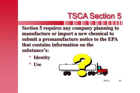 Ppt The Toxic Substances Control Act Tsca Powerpoint Presentation