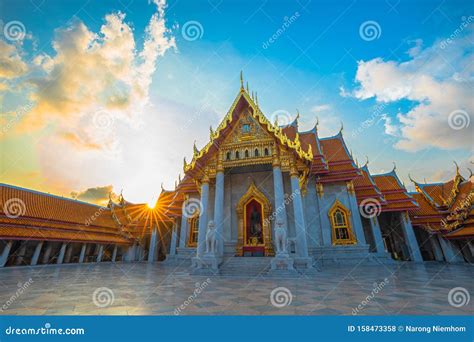 The Wat Benchamabophit Or Marble Temple Is One Of Bangkok Stock Photo