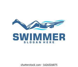 Swimming Logo Designs Vector Creative Swimmer Stock Vector Royalty