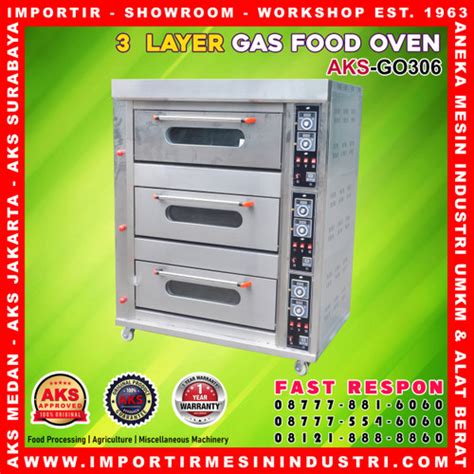 Jual GAS BAKING OVEN 3 DECK 6 TRAY OVEN PEMANGGANG KUE ROTI AKS GO306