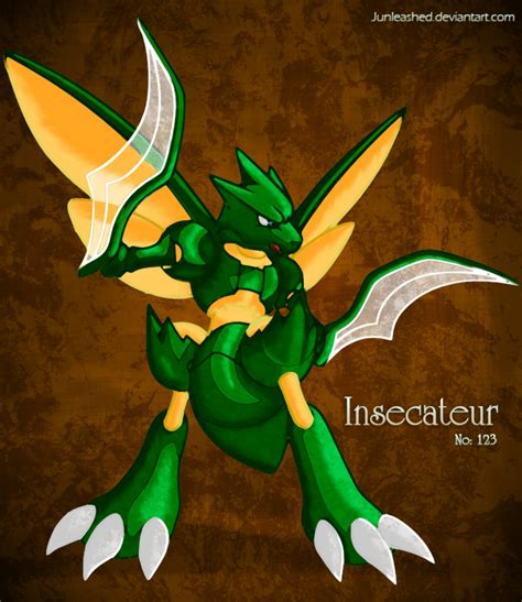 Pokemon 123 Scyther By Junleashed On Deviantart