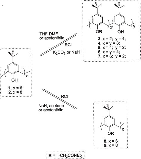 The Synthesis Scheme Of Calix N Arene Derivatives N 6 8 Download