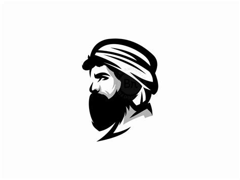 Man Taliban Illustration Logo - Branition