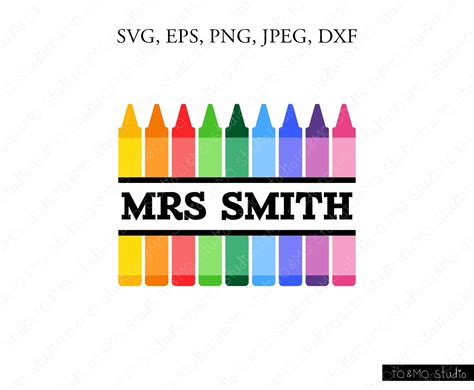 Crayon Svg Crayon Monogram Svg School Svg Teacher Svg Etsy Australia