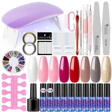 Coscelia W Nail Lampe Led Couleurs Vernis Ongles Kit Avec Base