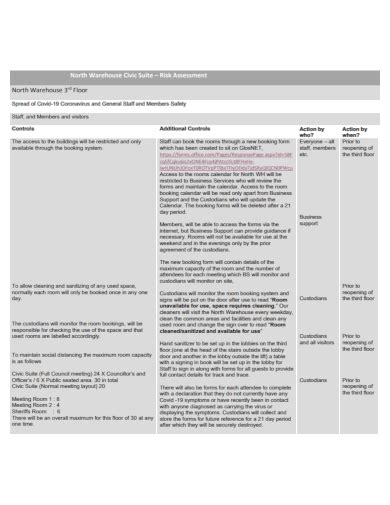 Free Warehouse Risk Assessment Samples Security Fire Covid