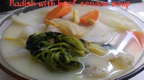 Resep Sup Lobak Putih Dengan Kikil Radish With Beef Tendon Soup