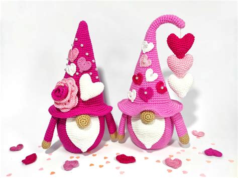 Gnome Patterns Valentines Gnomes Crochet Patterns Pdf Holiday Etsy