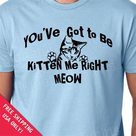 Youve Got To Be Kitten Me Right Meow T Shirt Funny Cat Shirt Back To