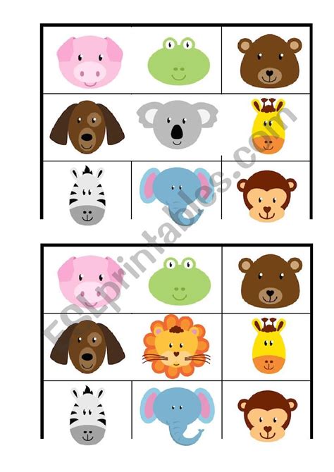 Zoo Animal Bingo Printable