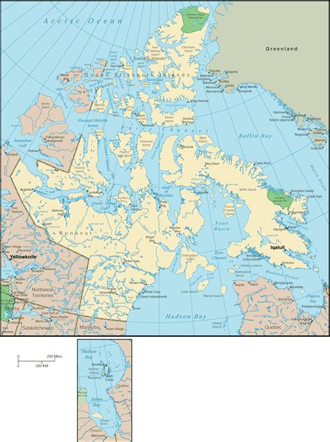 Nunavut Map - Detailed Map of Nunavut Canada