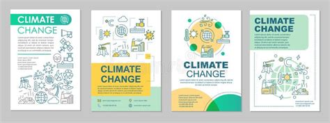 Diseño De Plantilla De Folleto Sobre El Cambio Climático Ilustración