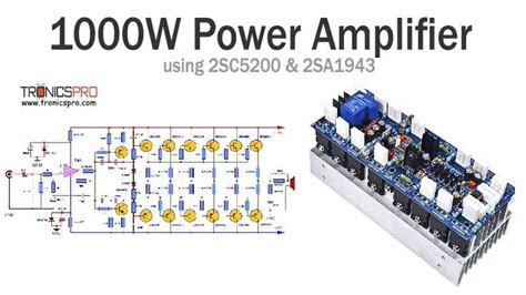 1000w Audio Amplifier Circuit Diagram Using 2sc5200 And 2sa1943 Transistors Audio Amplifier