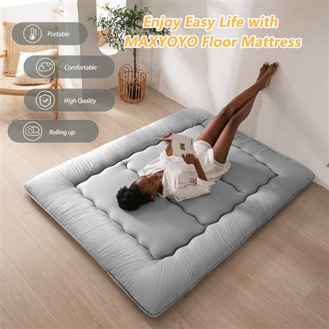 Maxyoyo Japanese Floor Mattress Futon Mattress Thicken Daybed Futon Sleeping Pad Foldable Roll